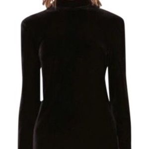 Rebecca Taylor Black Short Velvet Night Out Dress